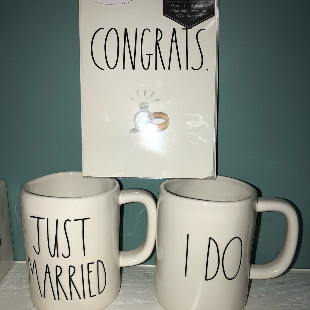Rae Dunn wedding Coffee Mug Set